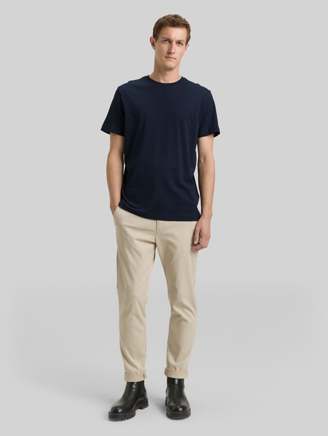 T-shirt avec logo brodé par Men, sky captain blue