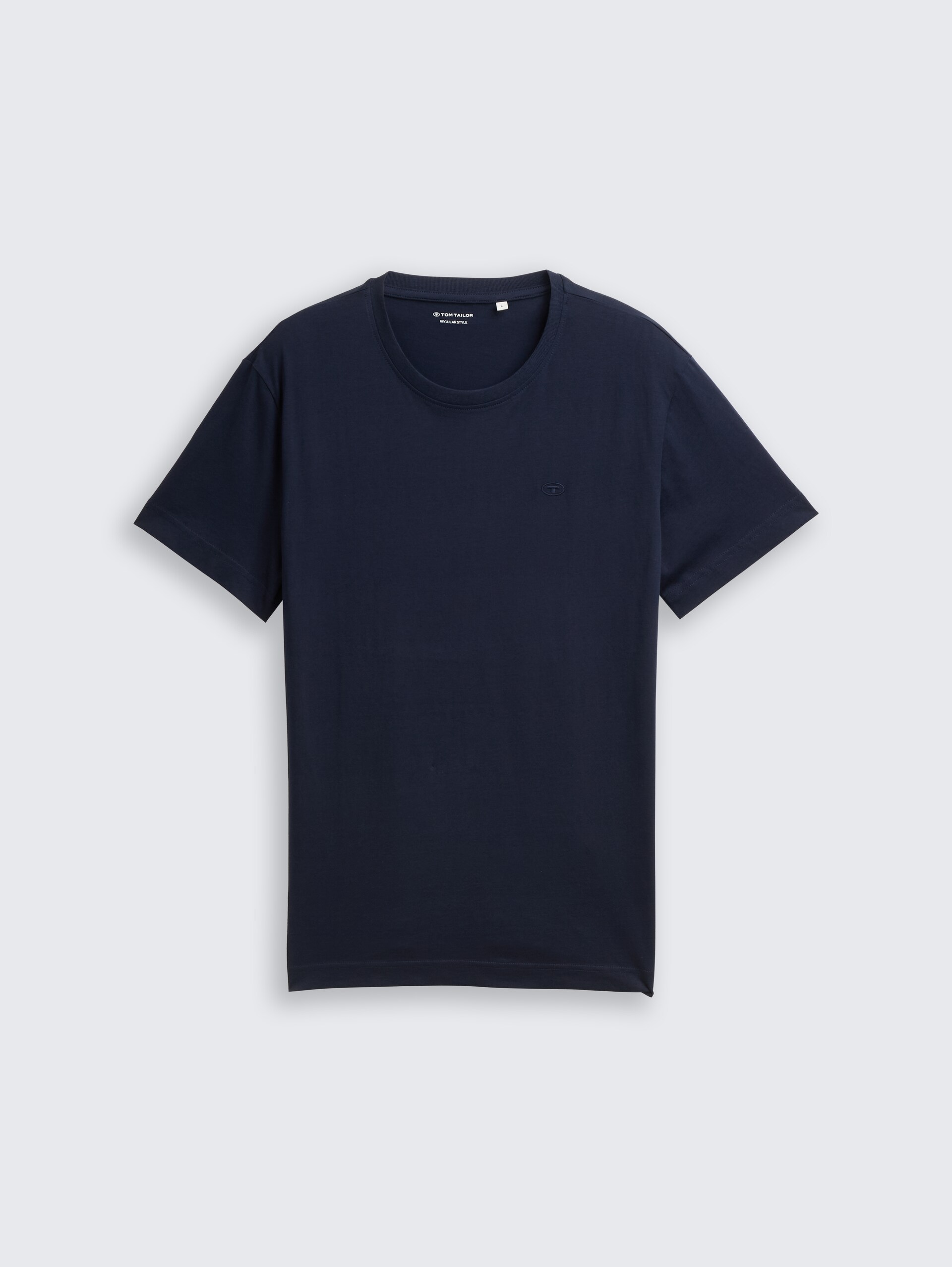 T-shirt met geborduurd logo - sky captain blue - Product vooraanzicht