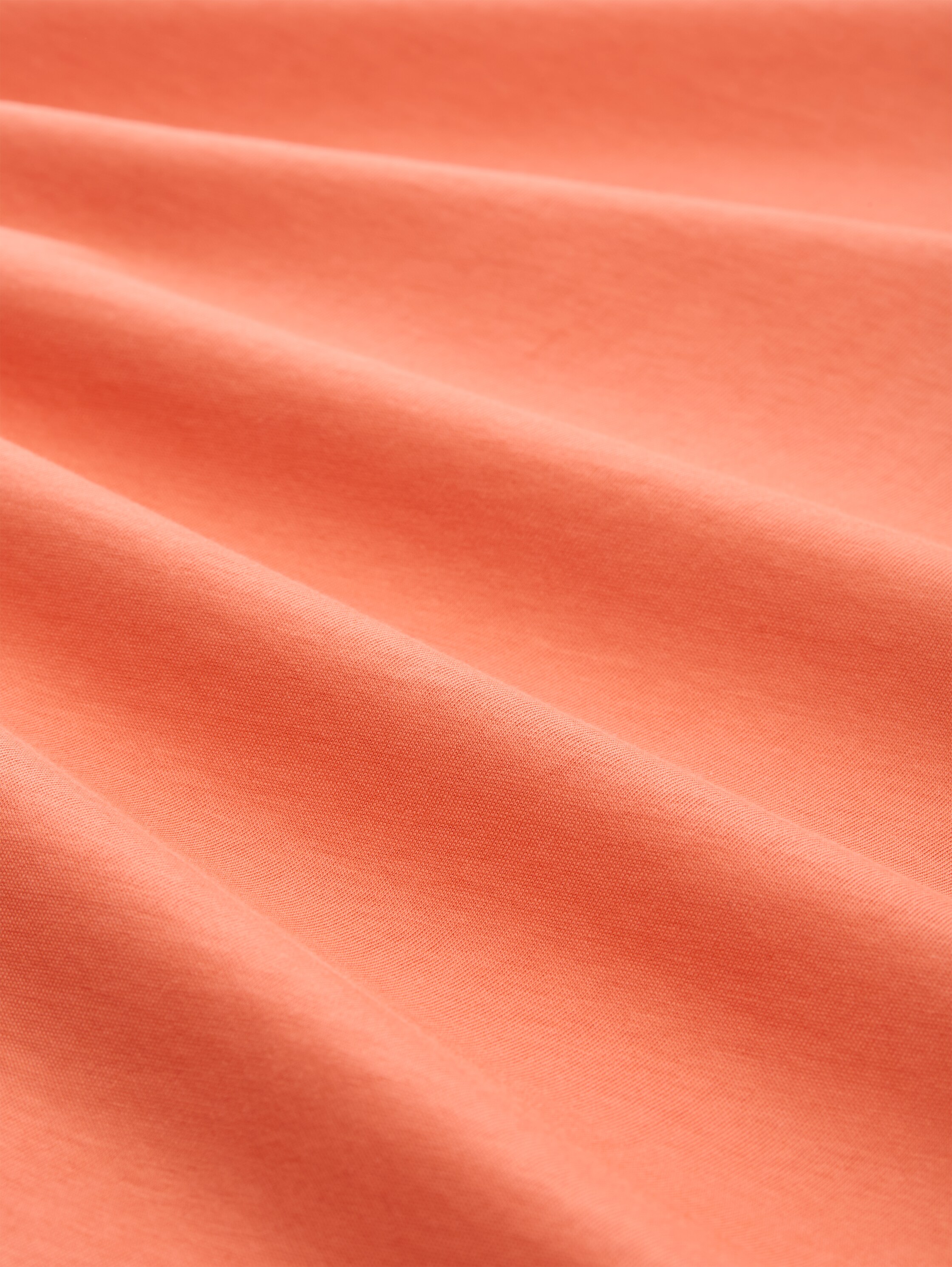 T-Shirt mit Logo-Stickerei - Wild Coral - Material-Ansicht