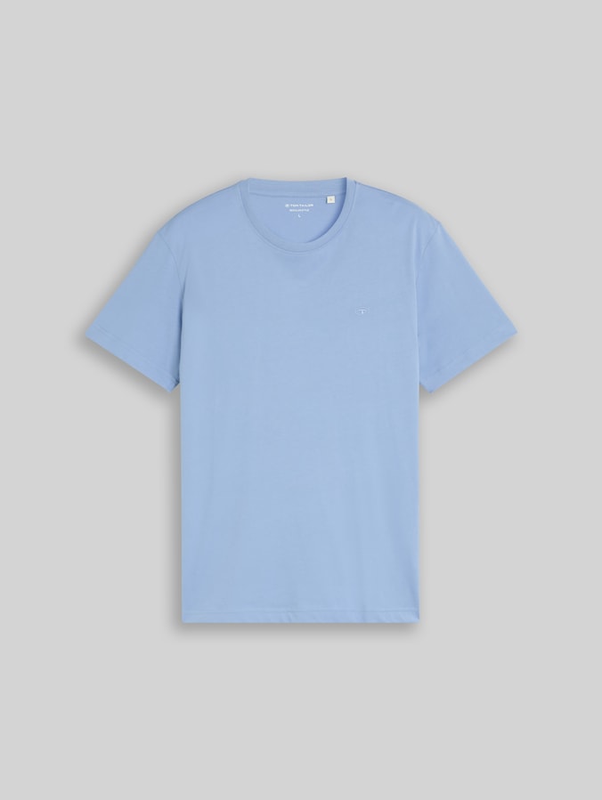 T-Shirt mit Logo-Stickerei von Men, Pale Blue