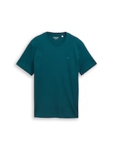 Nicht ausgewählt, T-Shirt mit Logo-Stickerei von Tom Tailor, grün