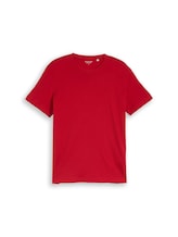 Non sélectionné, T-shirt avec logo brodé par Tom Tailor, rouge