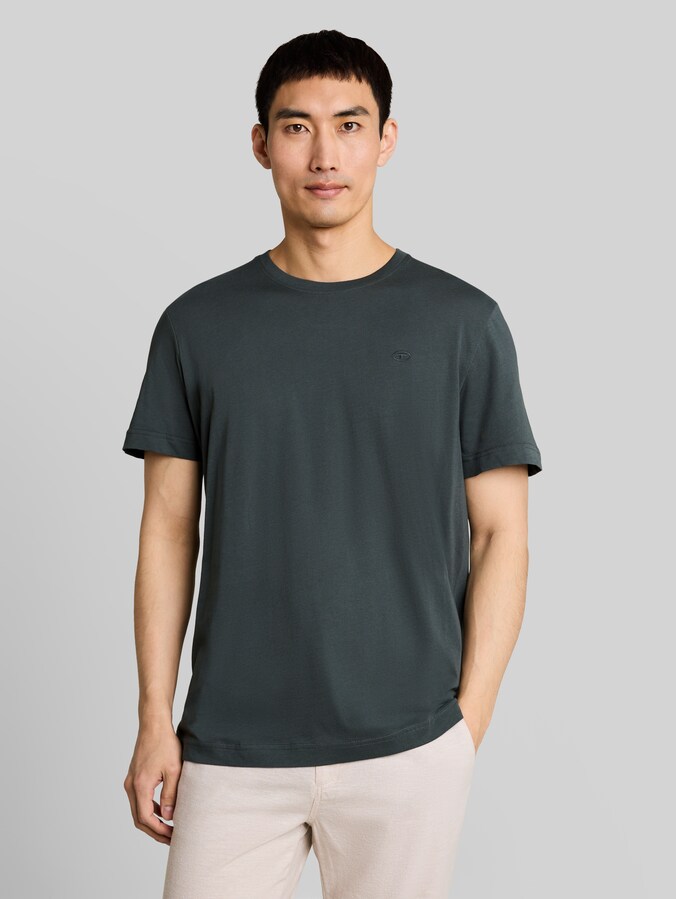 T-shirt avec logo brodé par Men, Darkest Olive