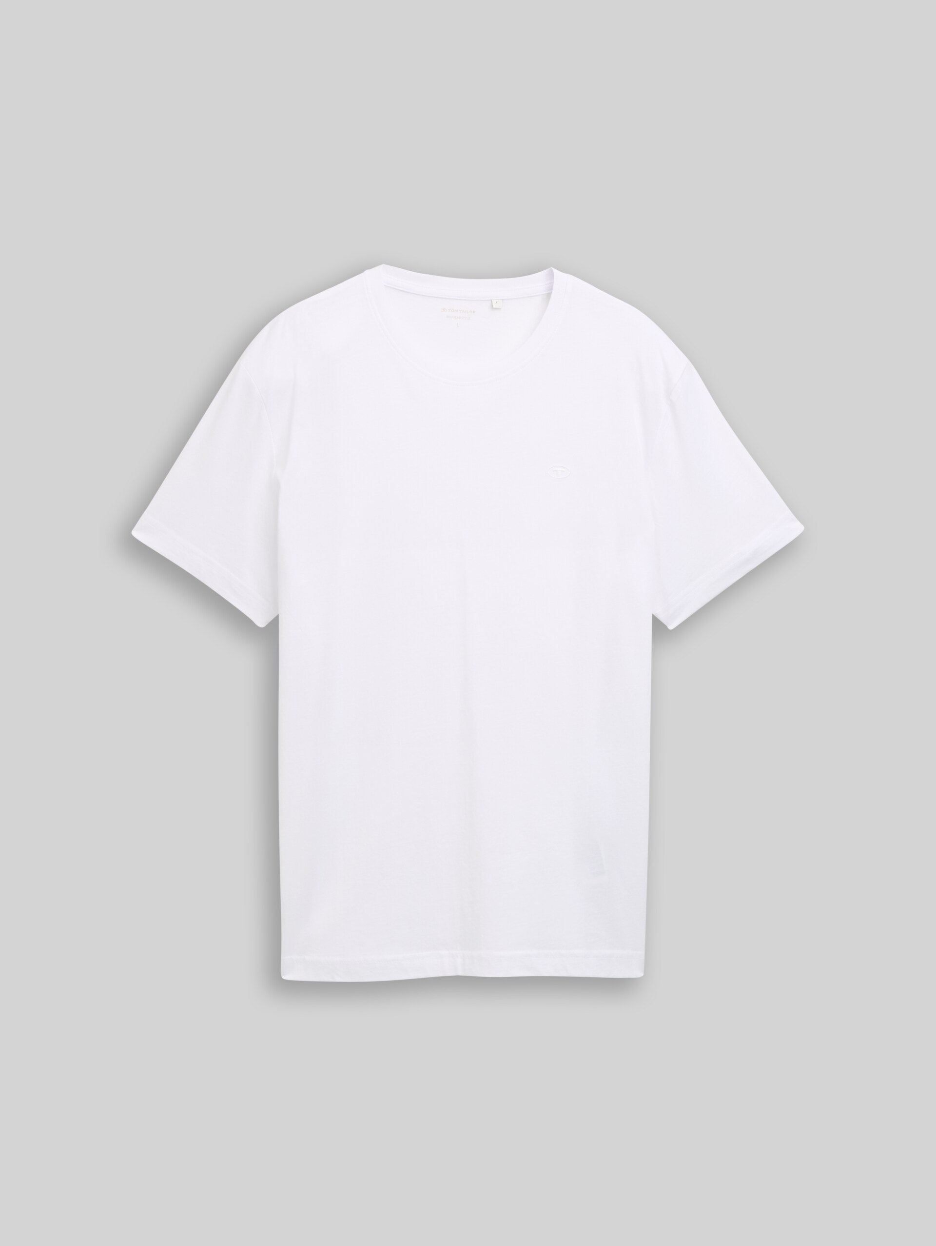 T-shirt with embroidered logo - White - Front product view