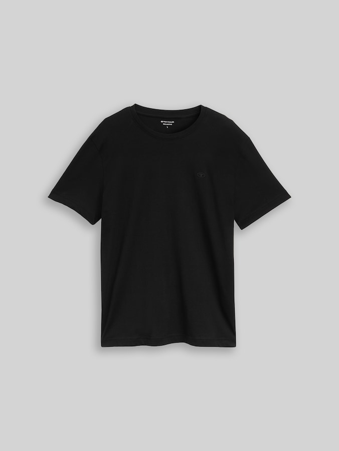 T-shirt with embroidered logo by Men, Black