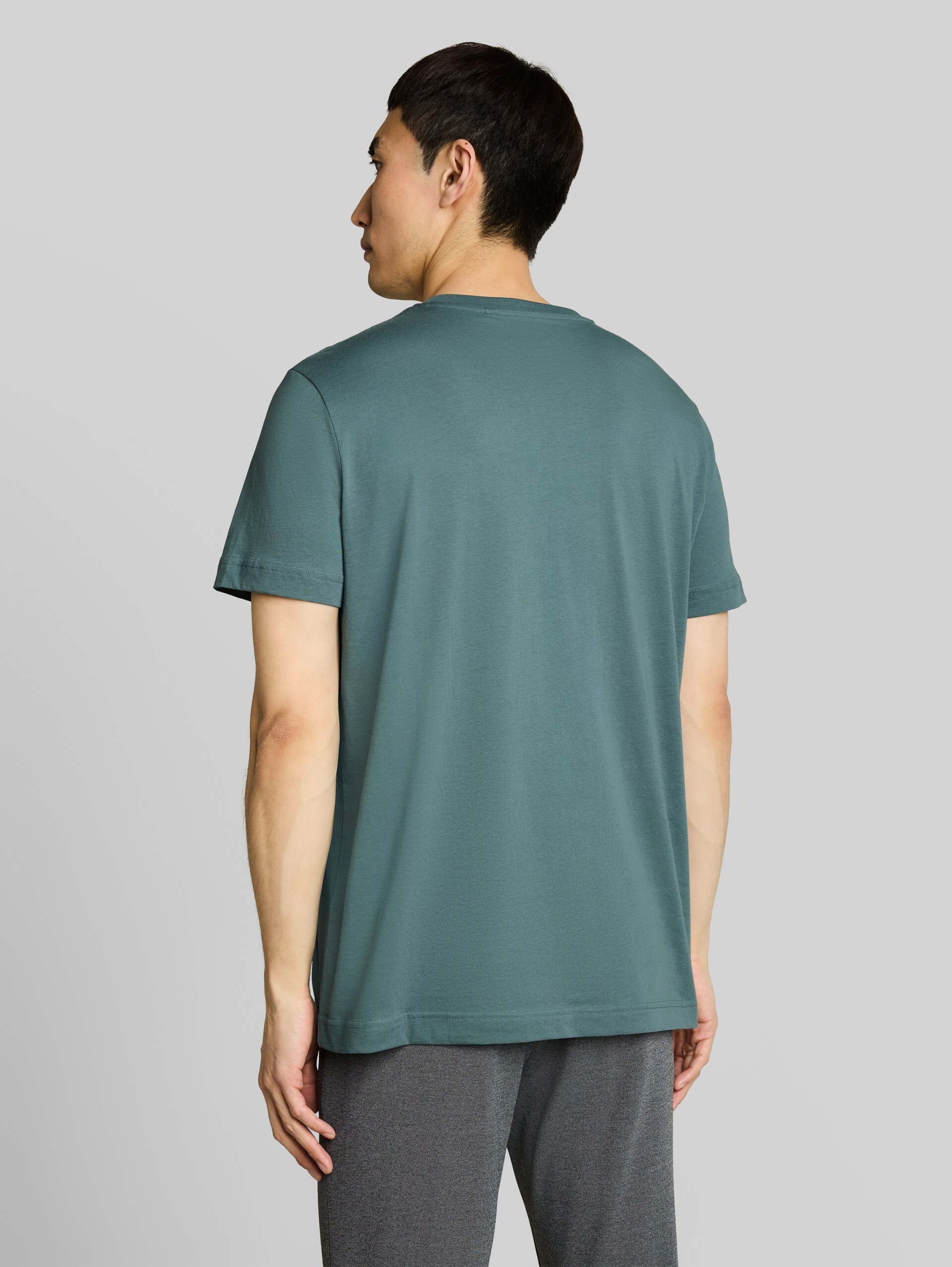 T-shirt avec logo brodé - deep bluish green - Découpe Vue arrière du modèle