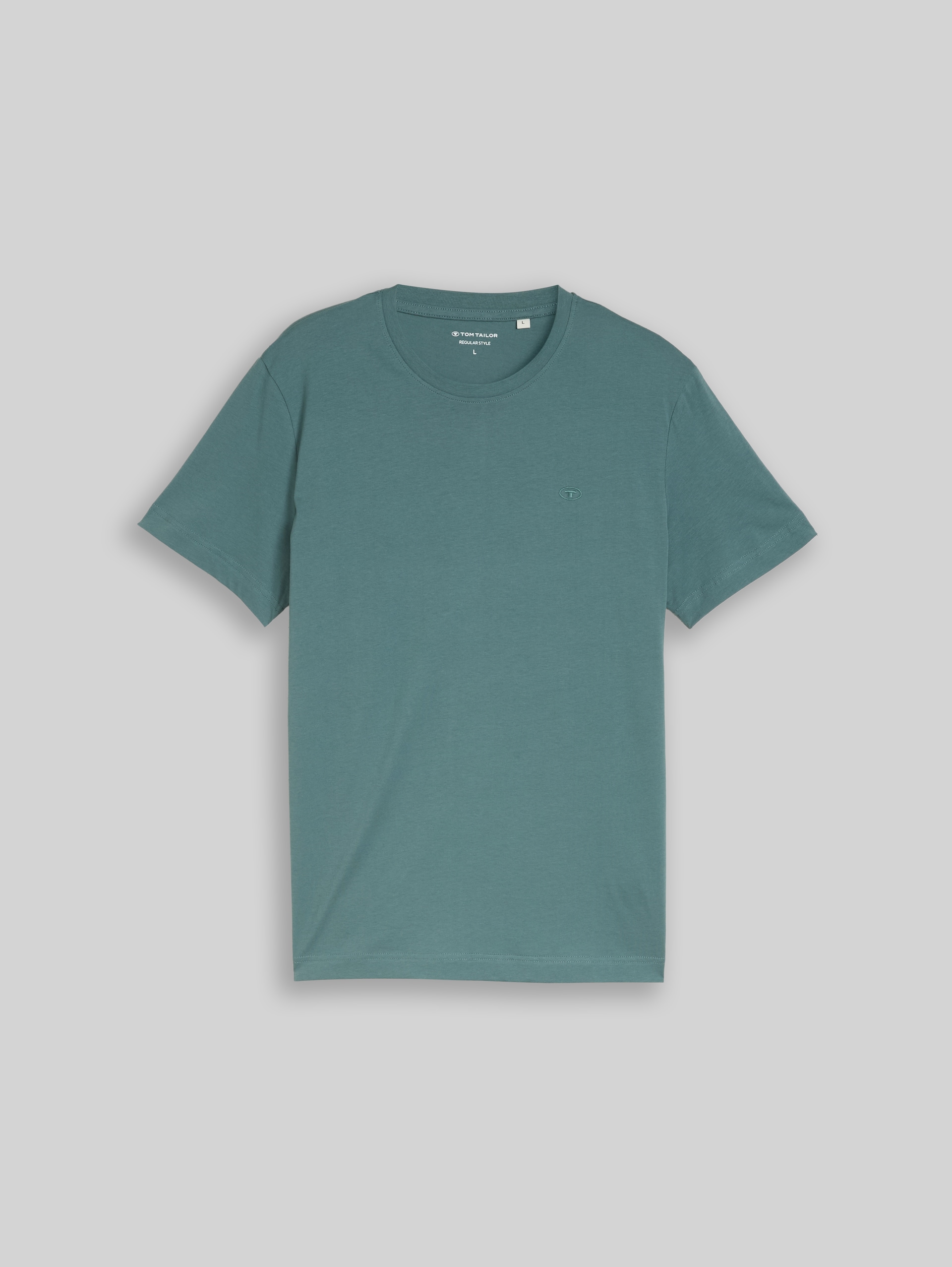 T-shirt avec logo brodé - deep bluish green - Vue de face du produit