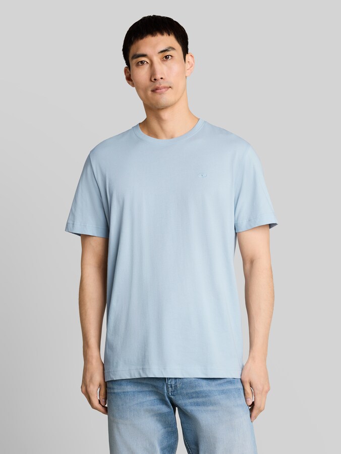 T-shirt avec logo brodé par Men, light blue grey