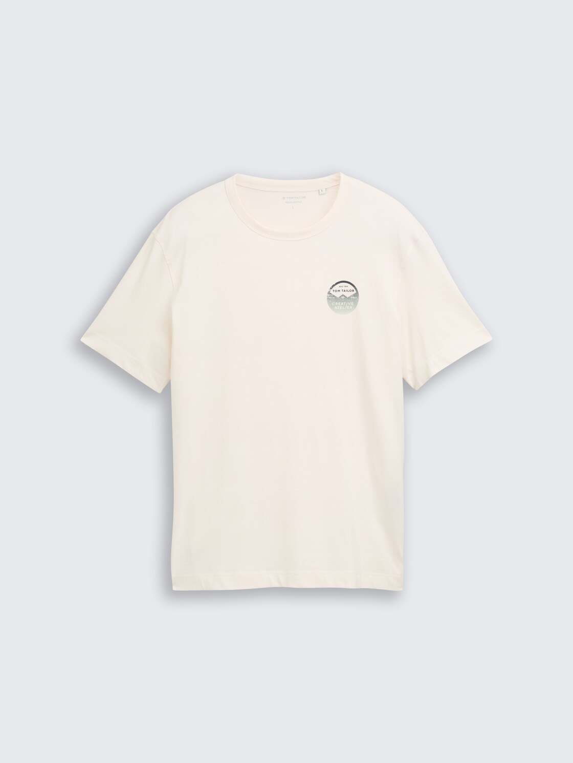 T-Shirt mit Print - Gardenia White - Vorder-Produkt-Ansicht