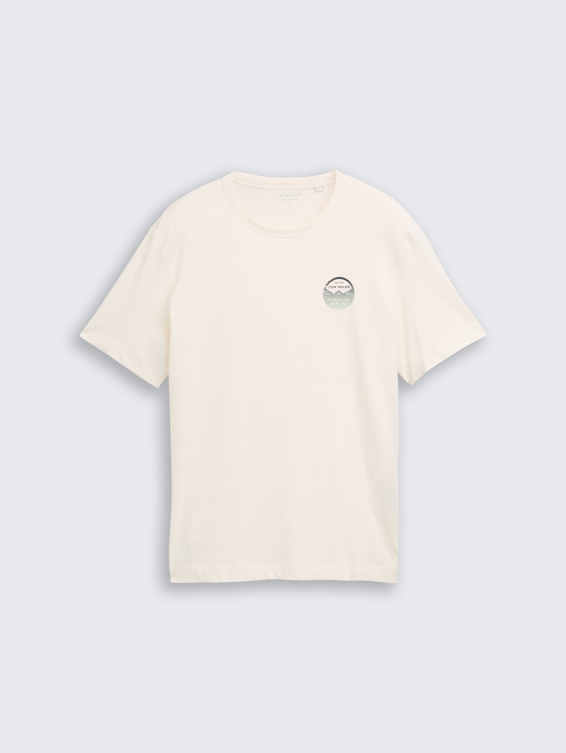 T-Shirt mit Print - Gardenia White - Vorder-Produkt-Ansicht