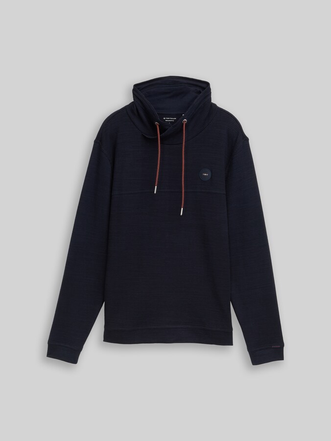 Snood Langarmshirt mit Logo-Badge von Men, sky captain blue