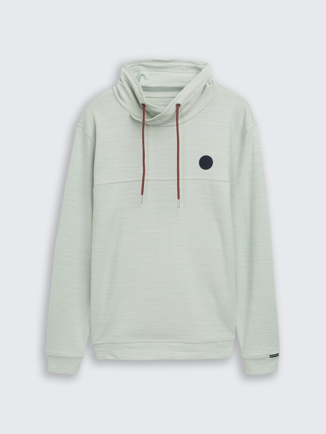 Snood Langarmshirt mit Logo-Badge - soft greyish green - Vorder-Produkt-Ansicht