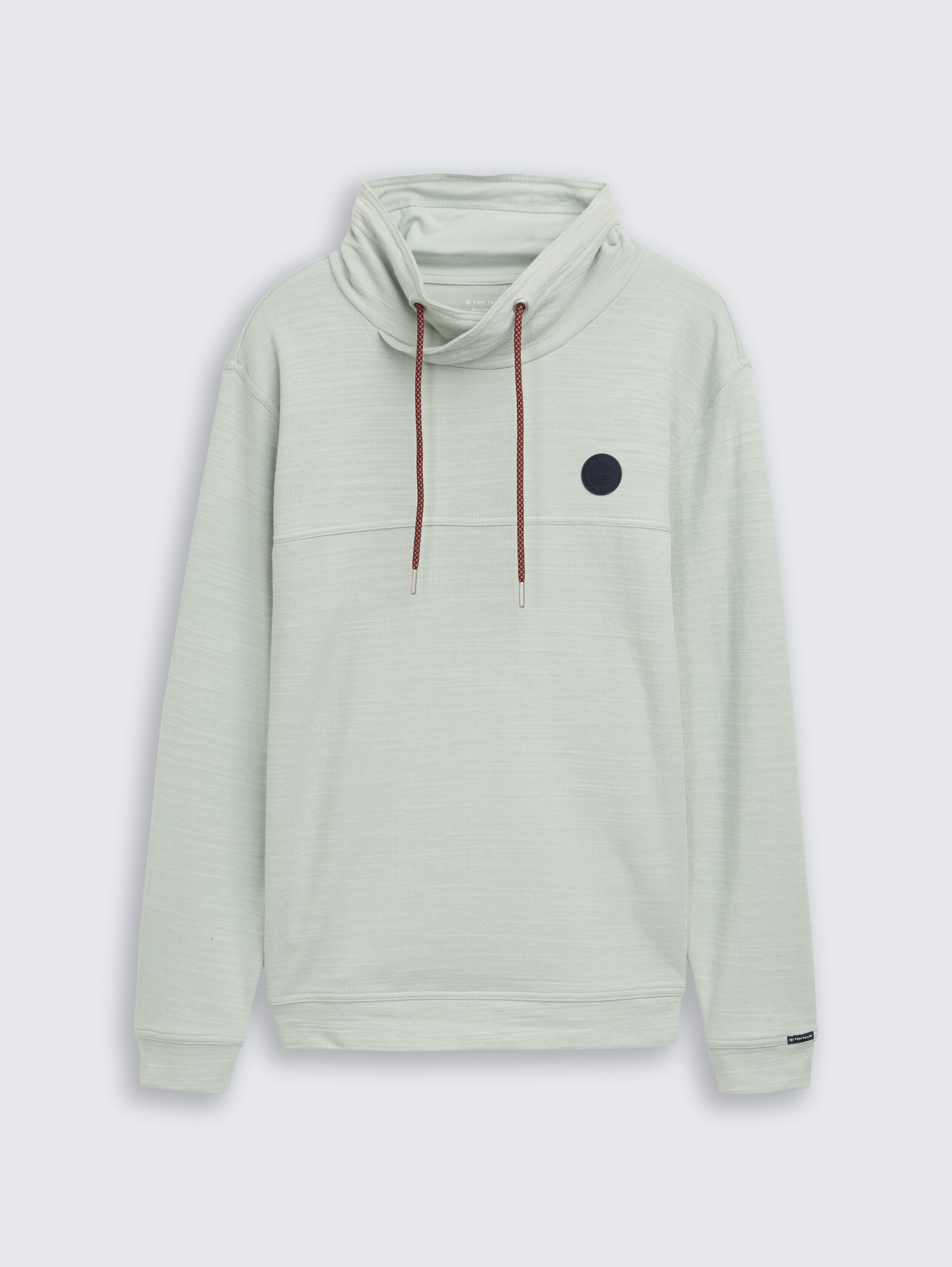 Snood Langarmshirt mit Logo-Badge - soft greyish green - Vorder-Produkt-Ansicht