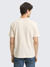 T-shirt à texture gaufrée - Gardenia White - Découpe Vue arrière du modèle