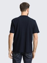 T-shirt à structure gaufrée - sky captain blue - Découpe Vue arrière du modèle