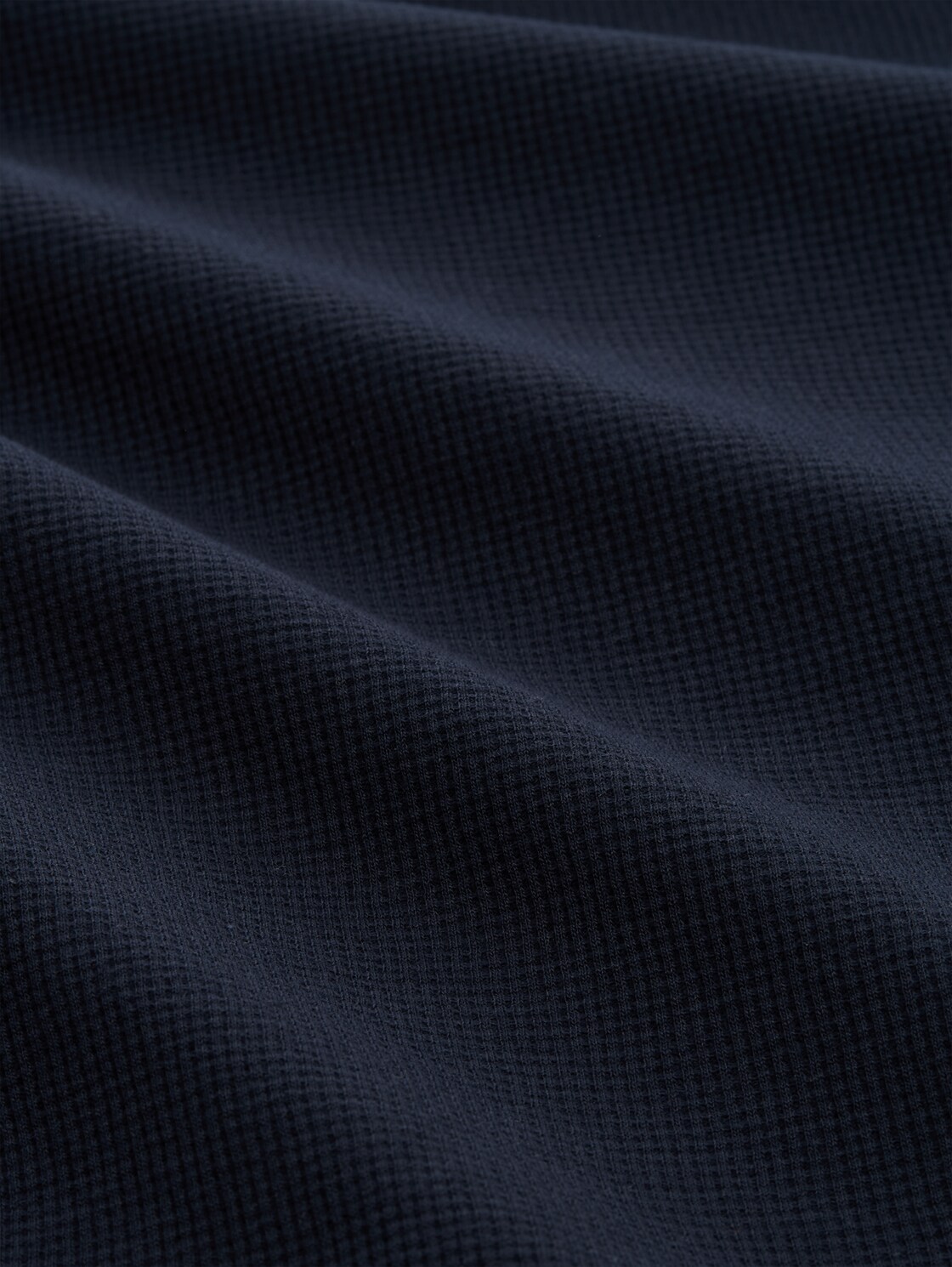 T-Shirt mit Waffelstruktur - sky captain blue - Material-Ansicht