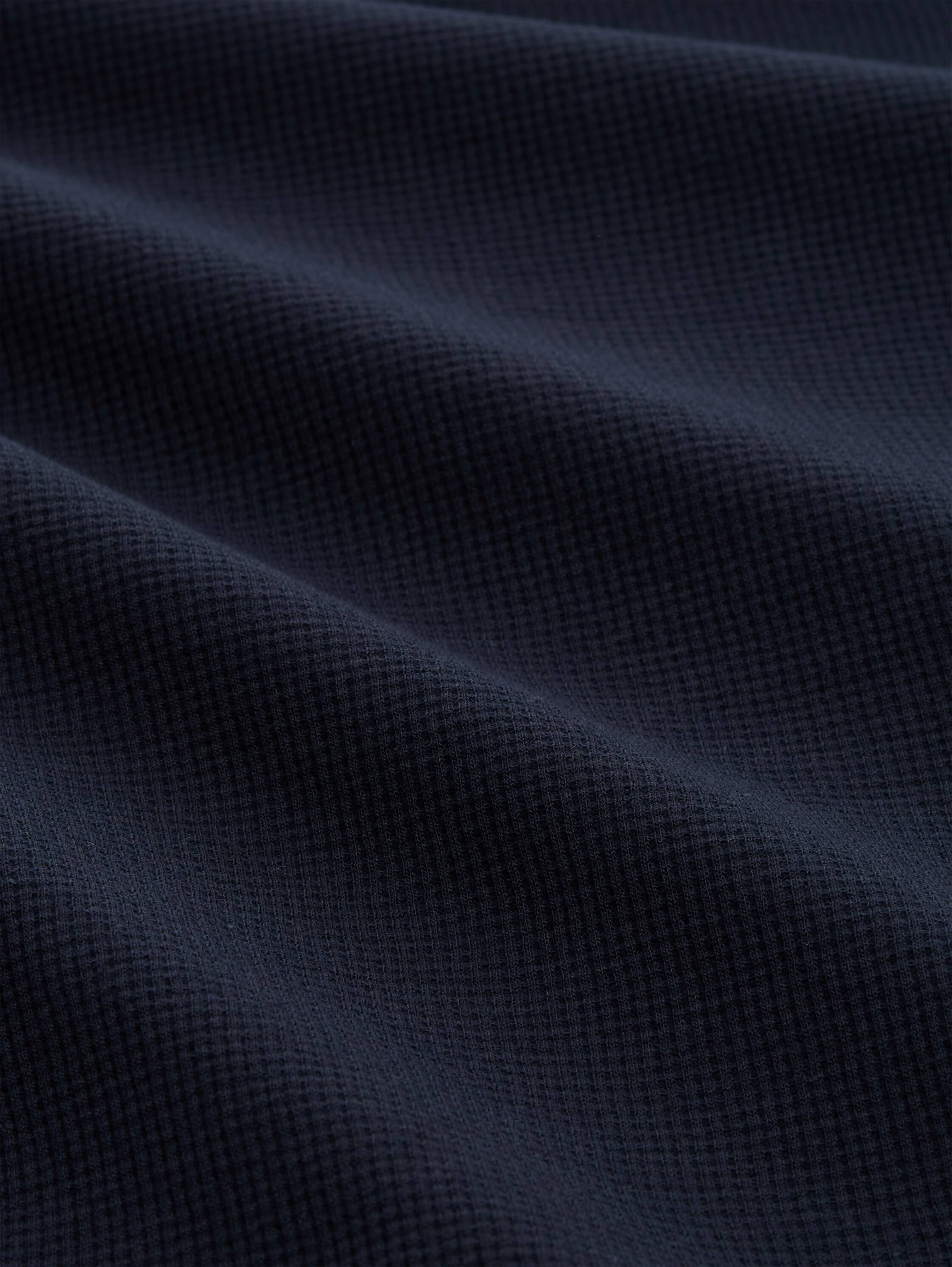 T-Shirt mit Waffelstruktur - sky captain blue - Material-Ansicht