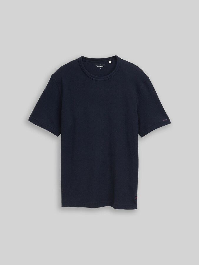 T-shirt met wafelstructuur door Men, sky captain blue