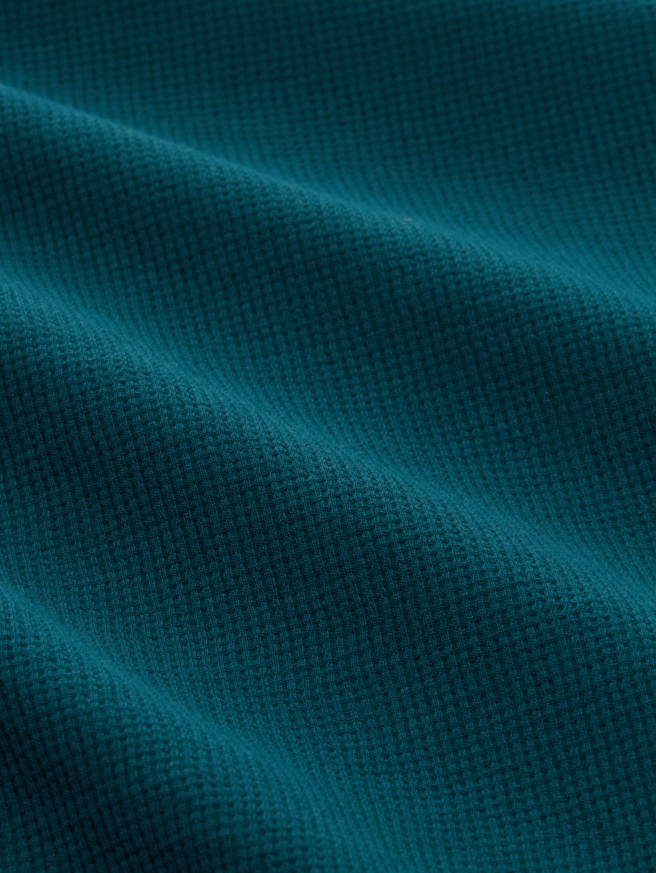 T-shirt with waffle texture - Deep Meadow Green - Material view