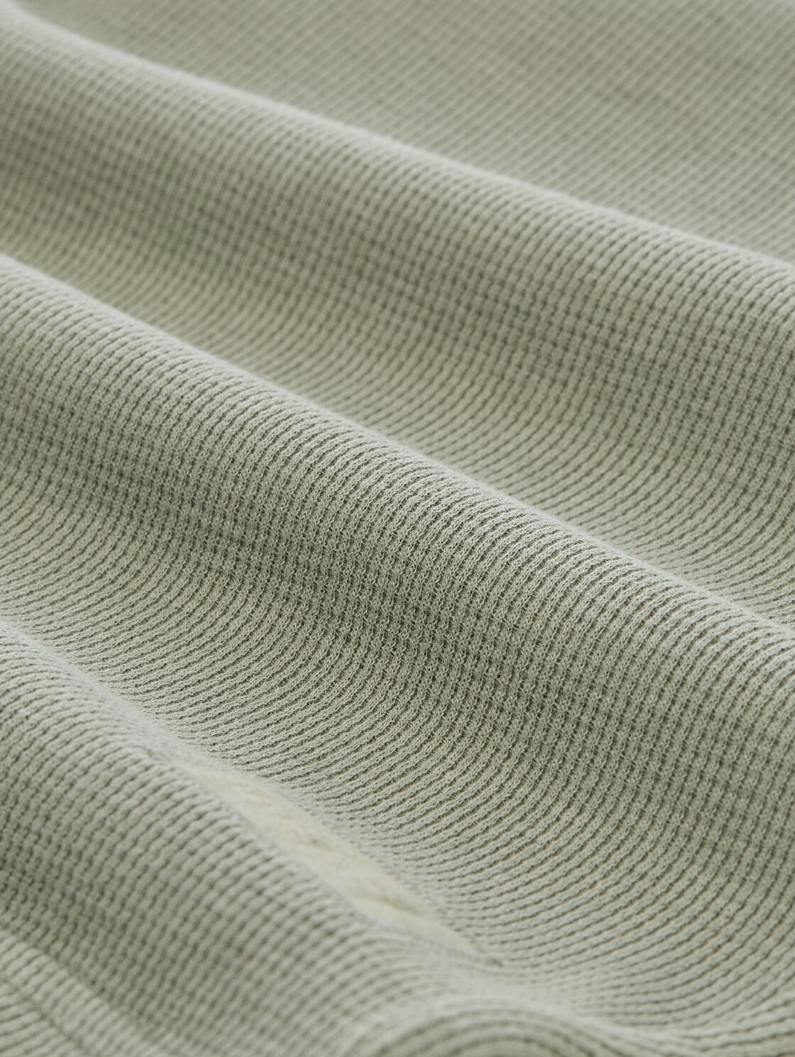 Shorts mit Waffelstruktur - Greyish Shadow Olive - Material-Ansicht