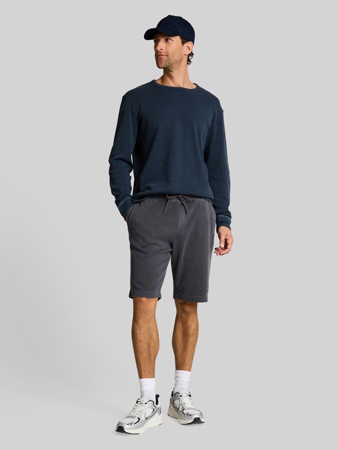 Shorts mit Waffelstruktur von Men, Tarmac Grey