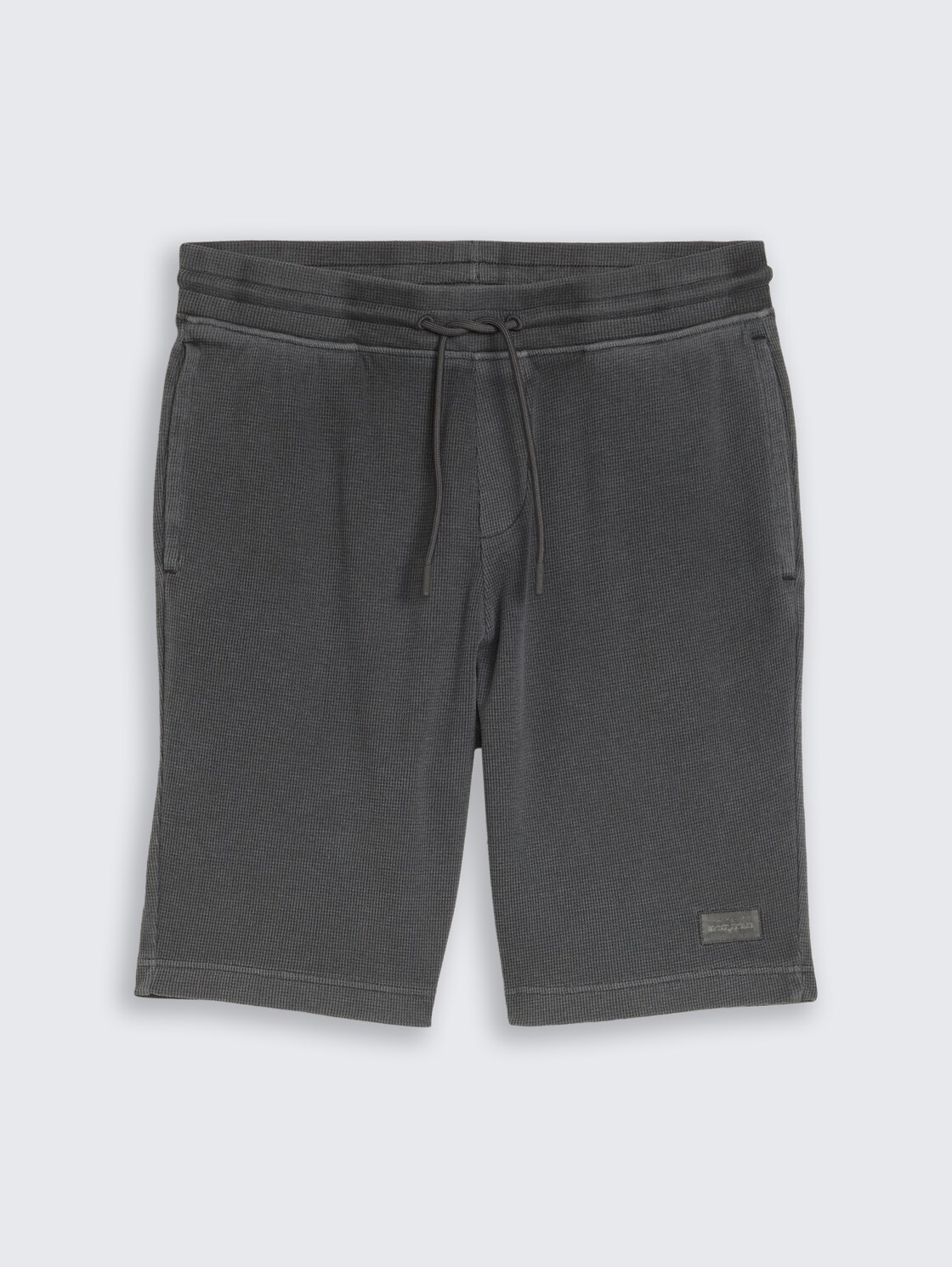 Shorts mit Waffelstruktur - Tarmac Grey - Vorder-Produkt-Ansicht