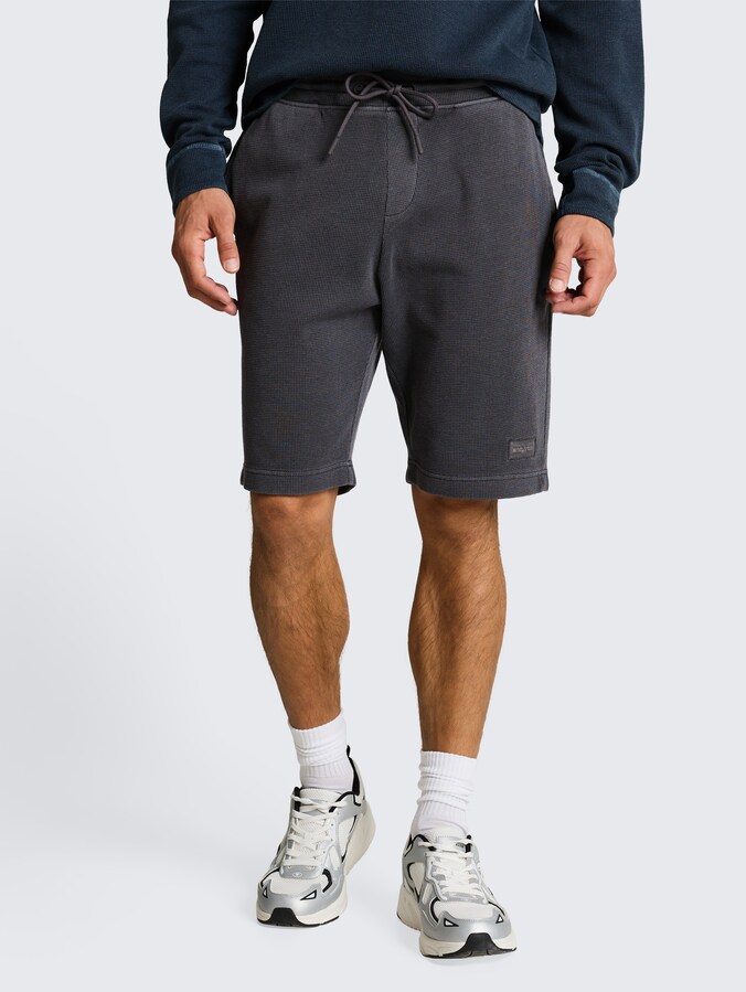 Shorts mit Waffelstruktur von Men, Tarmac Grey