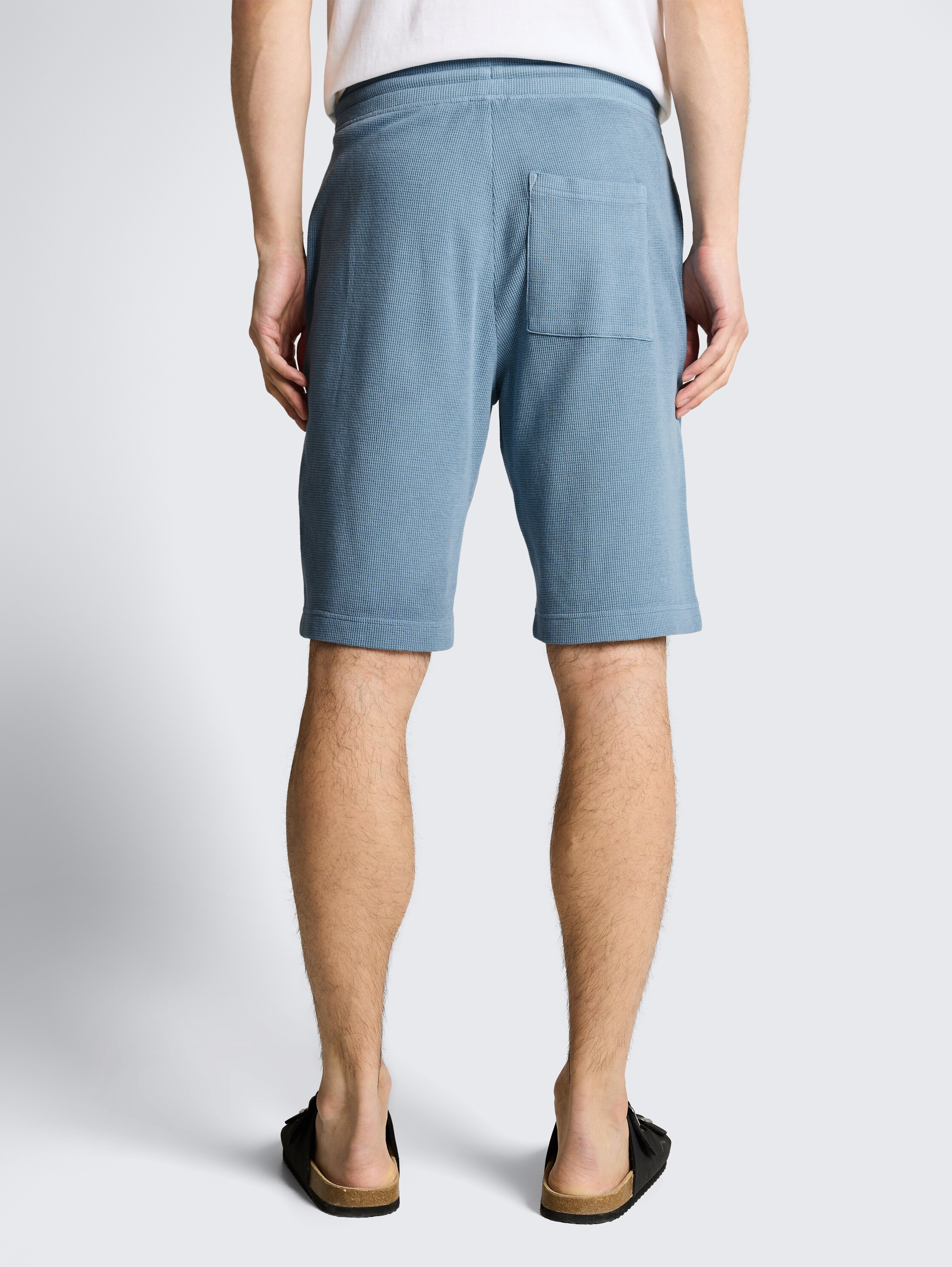 Short à texture gaufrée - mountain spring blue - Découpe Vue arrière du modèle