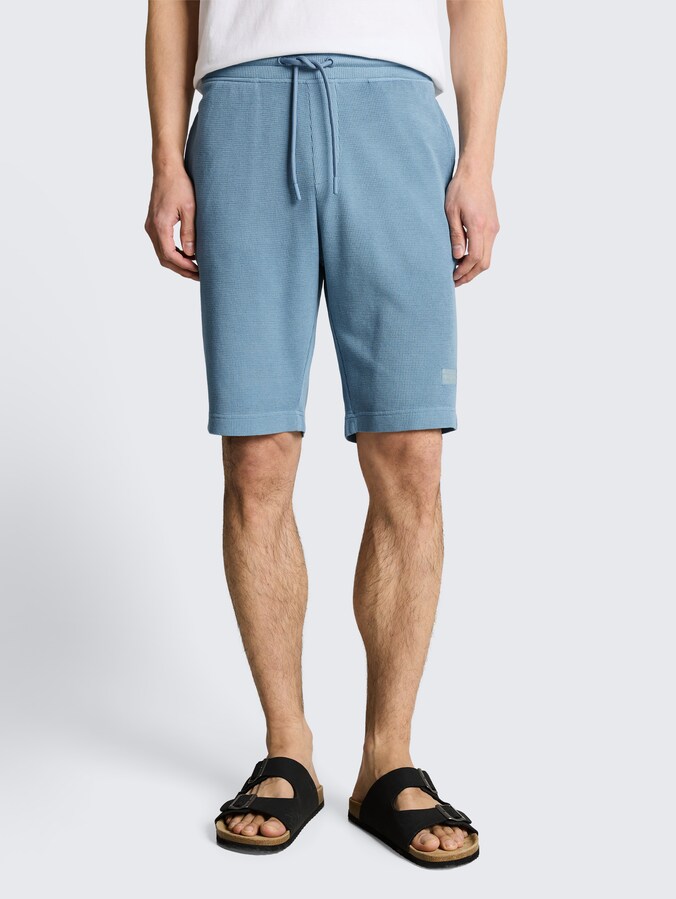 Shorts mit Waffelstruktur von Men, mountain spring blue