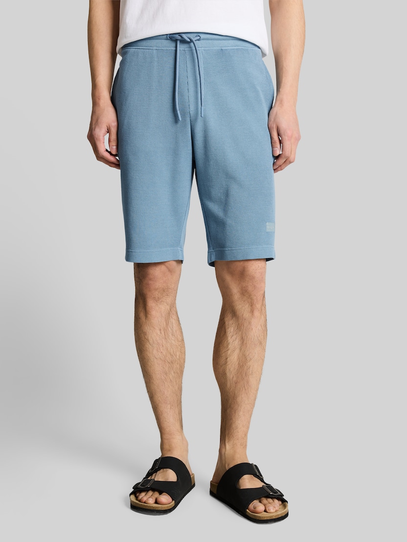 Shorts mit Waffelstruktur von Men, mountain spring blue