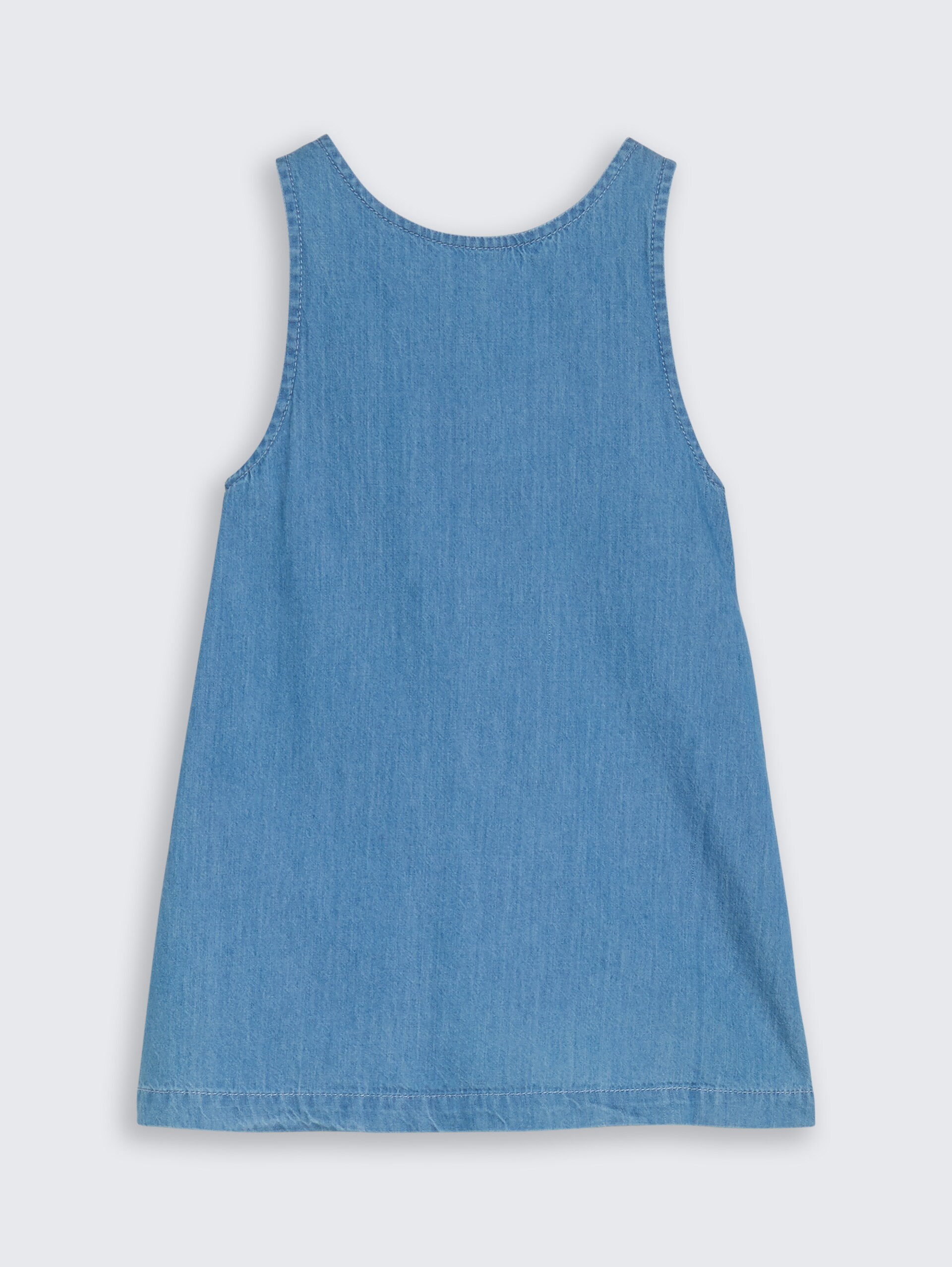 Midi-Kleid mit Herztaschen - mid stone bright blue denim