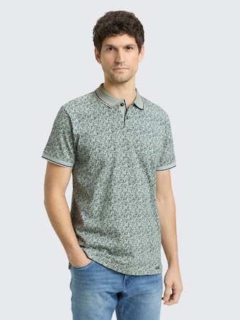 Fitted Poloshirt mit Allover-Print von Men, mint round design