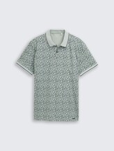 Fitted Poloshirt mit Allover-Print - mint round design