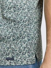 Fitted Poloshirt mit Allover-Print - mint round design