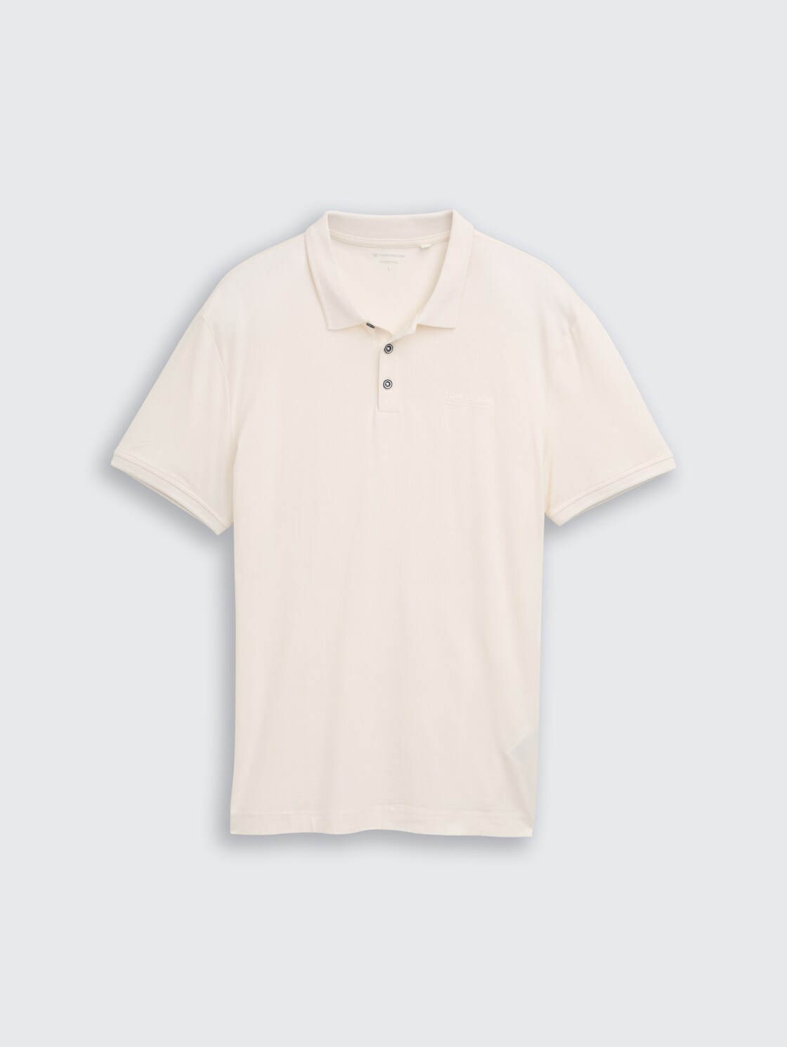 Fitted Poloshirt mit Logo-Print - Gardenia White