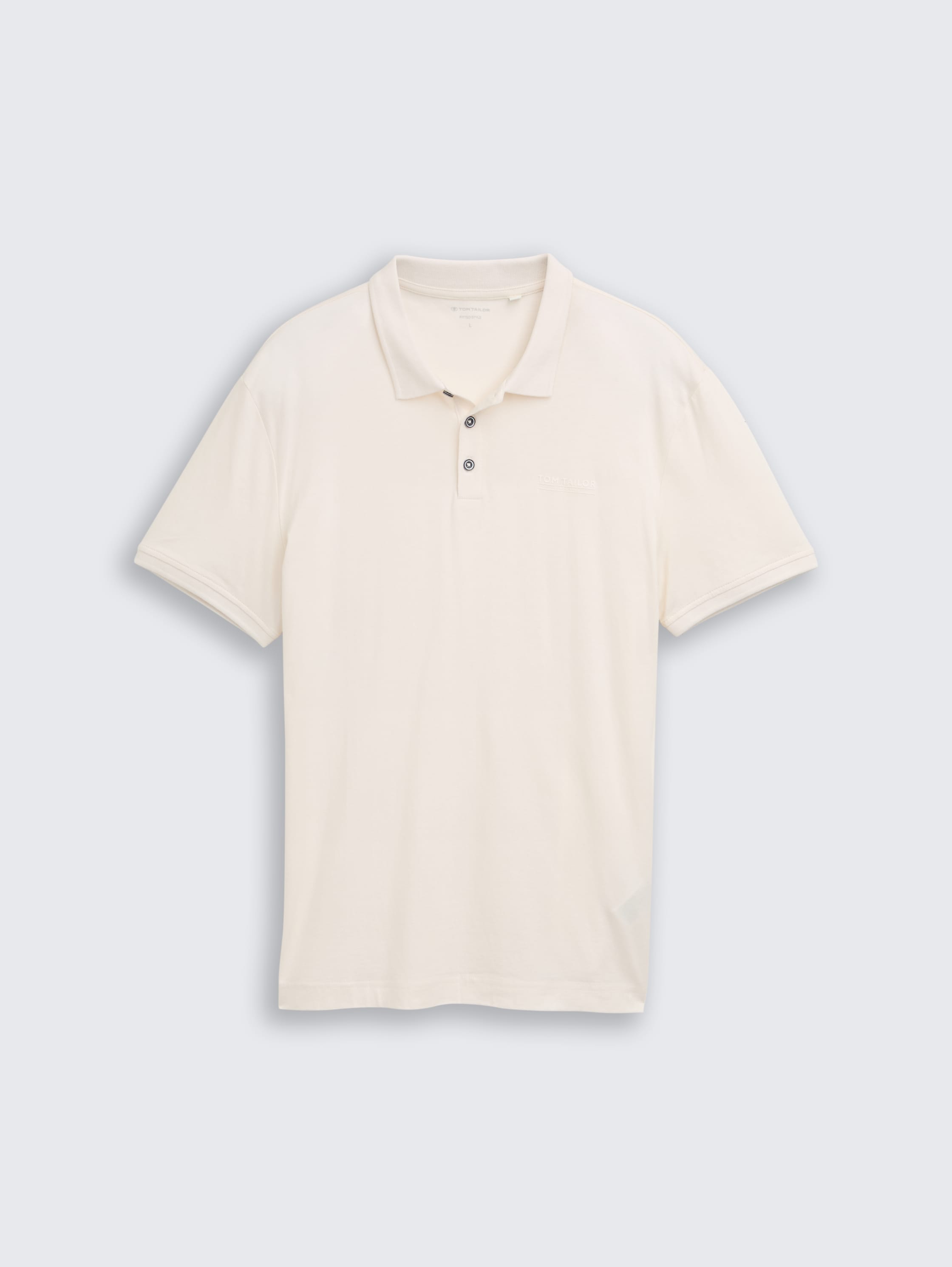 Fitted Poloshirt mit Logo-Print - Gardenia White
