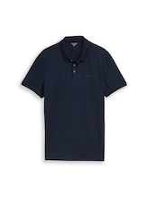 Ausgewählt, Fitted Poloshirt mit Logo-Print von Tom Tailor, blau