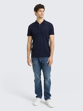 Fitted Poloshirt mit Logo-Print - sky captain blue