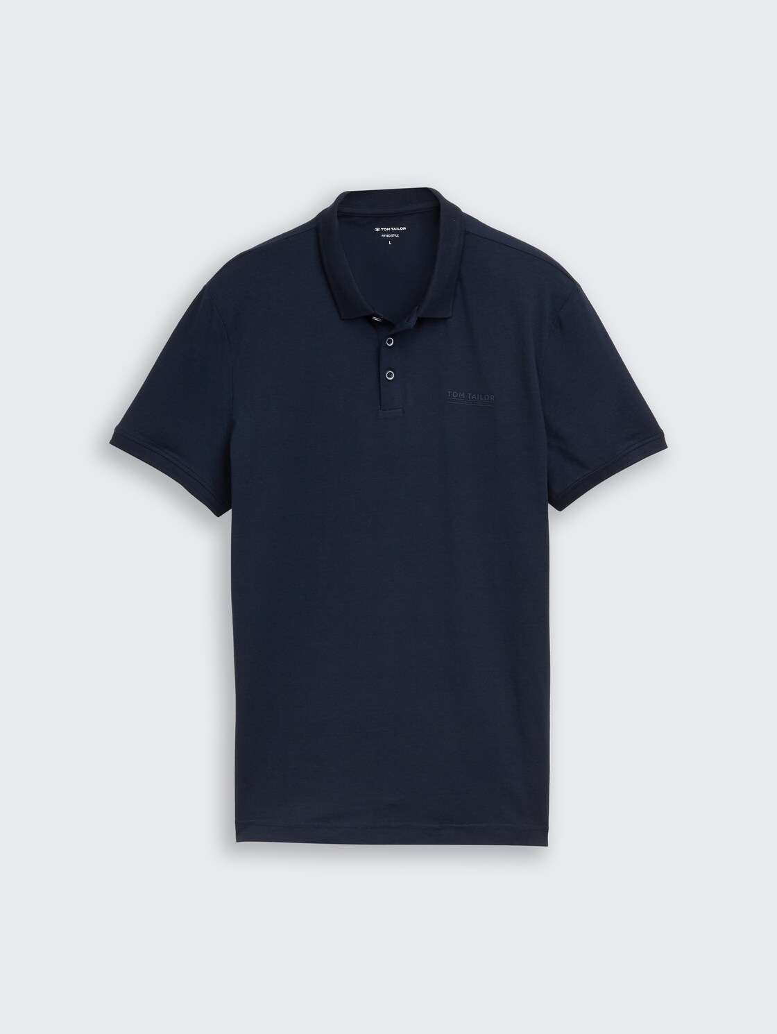 Fitted polo shirt with logo print - sky captain blue
