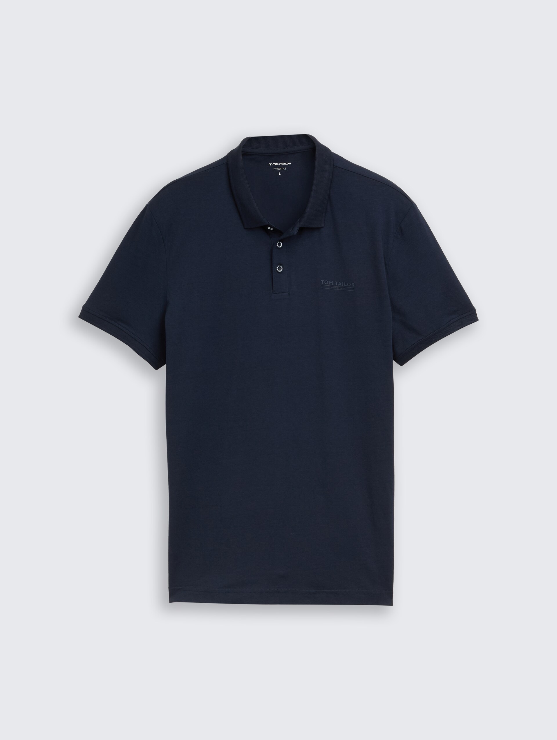 Fitted Poloshirt mit Logo-Print - sky captain blue