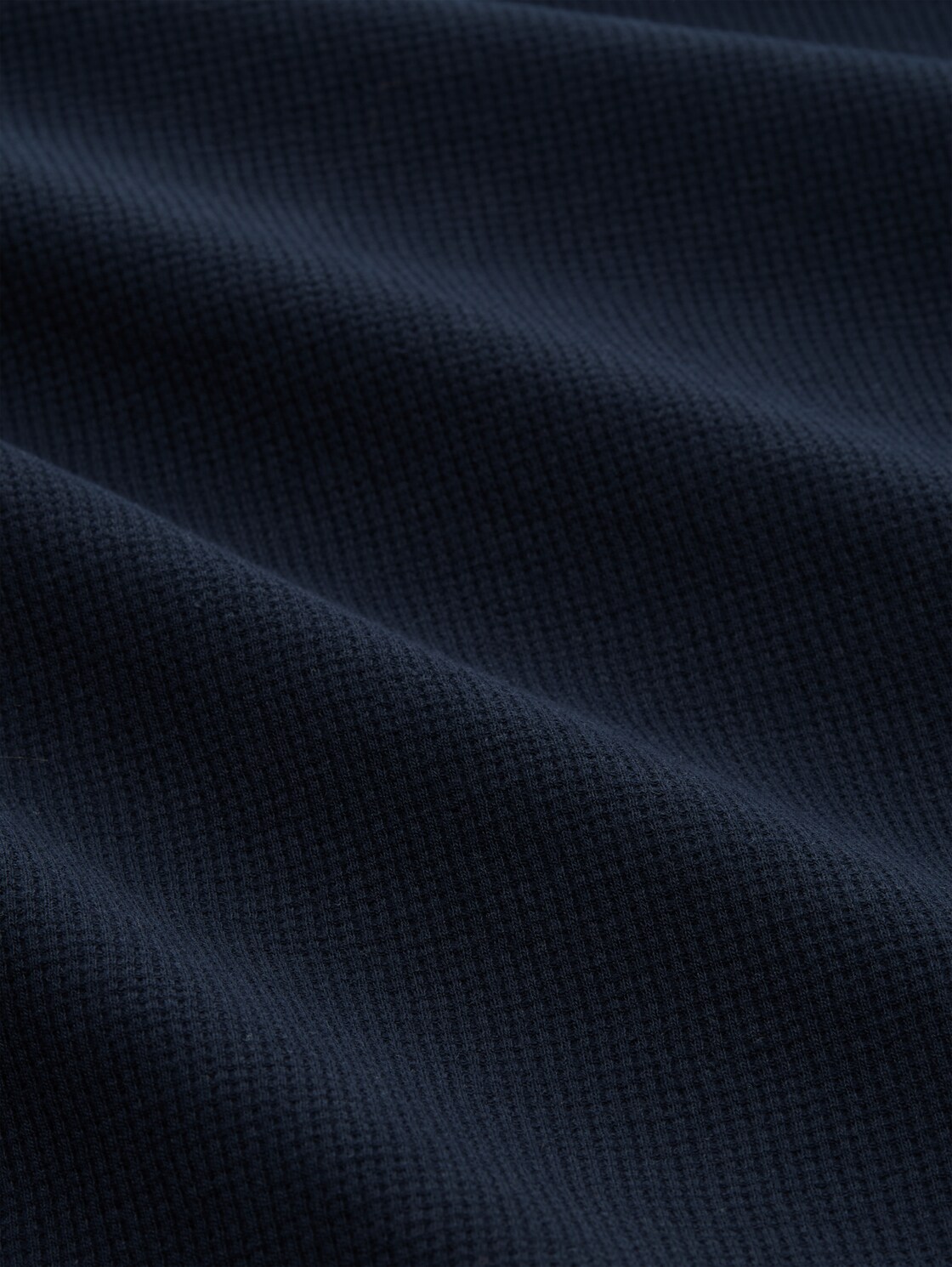 Langarm Poloshirt mit Waffelstruktur - sky captain blue