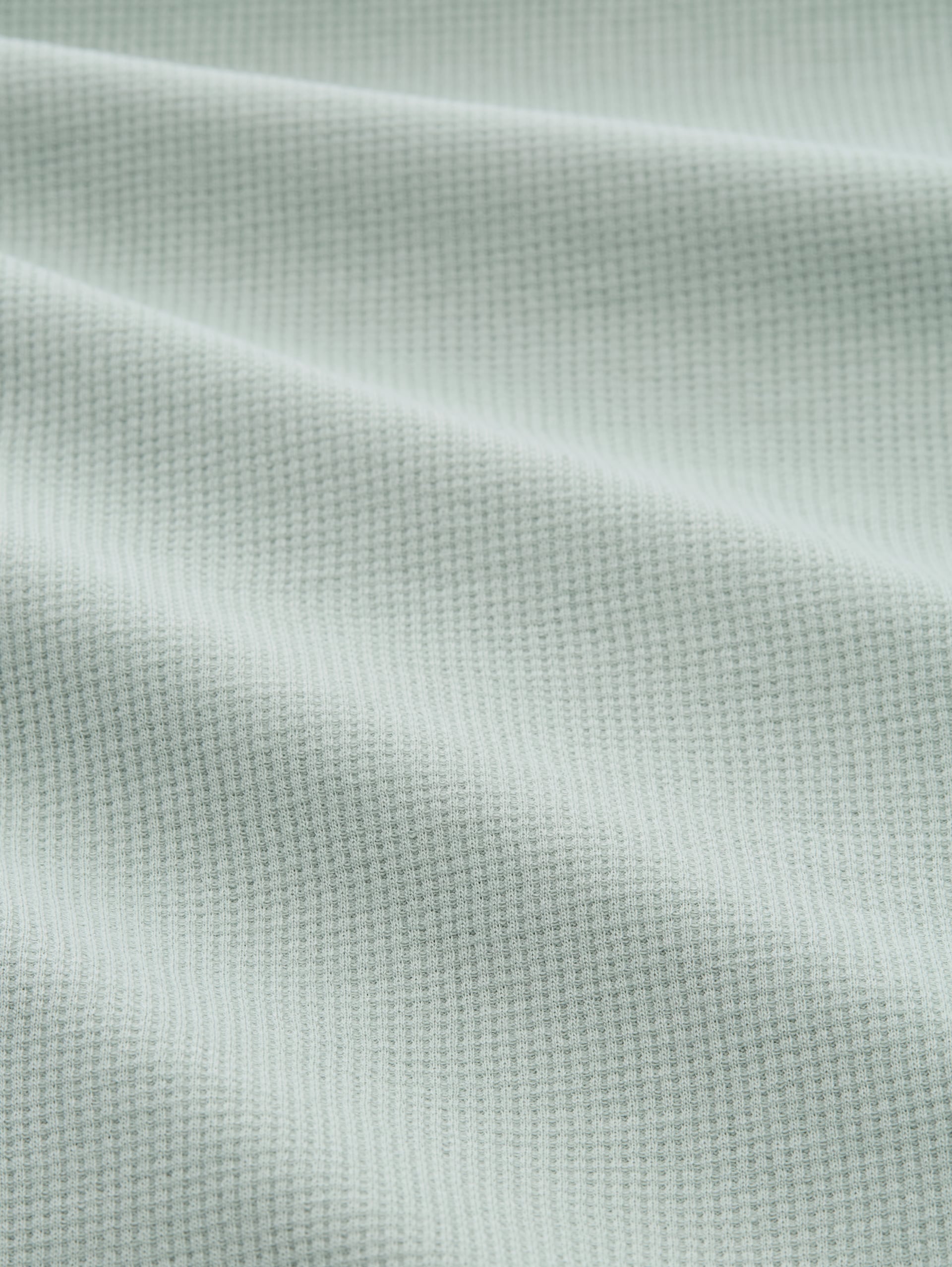 Langarm Poloshirt mit Waffelstruktur - soft greyish green