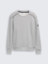 Sweatshirt mit Logo-Badge - offwhite navy stripe structure - Vorder-Produkt-Ansicht