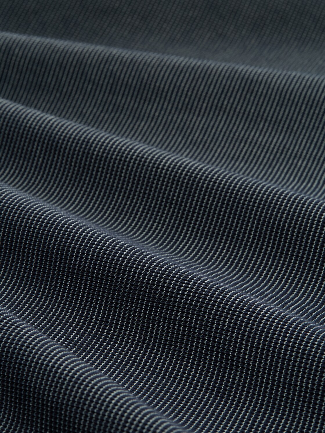 Sweatjacke mit Stehkragen - navy green stripe structure - Material-Ansicht