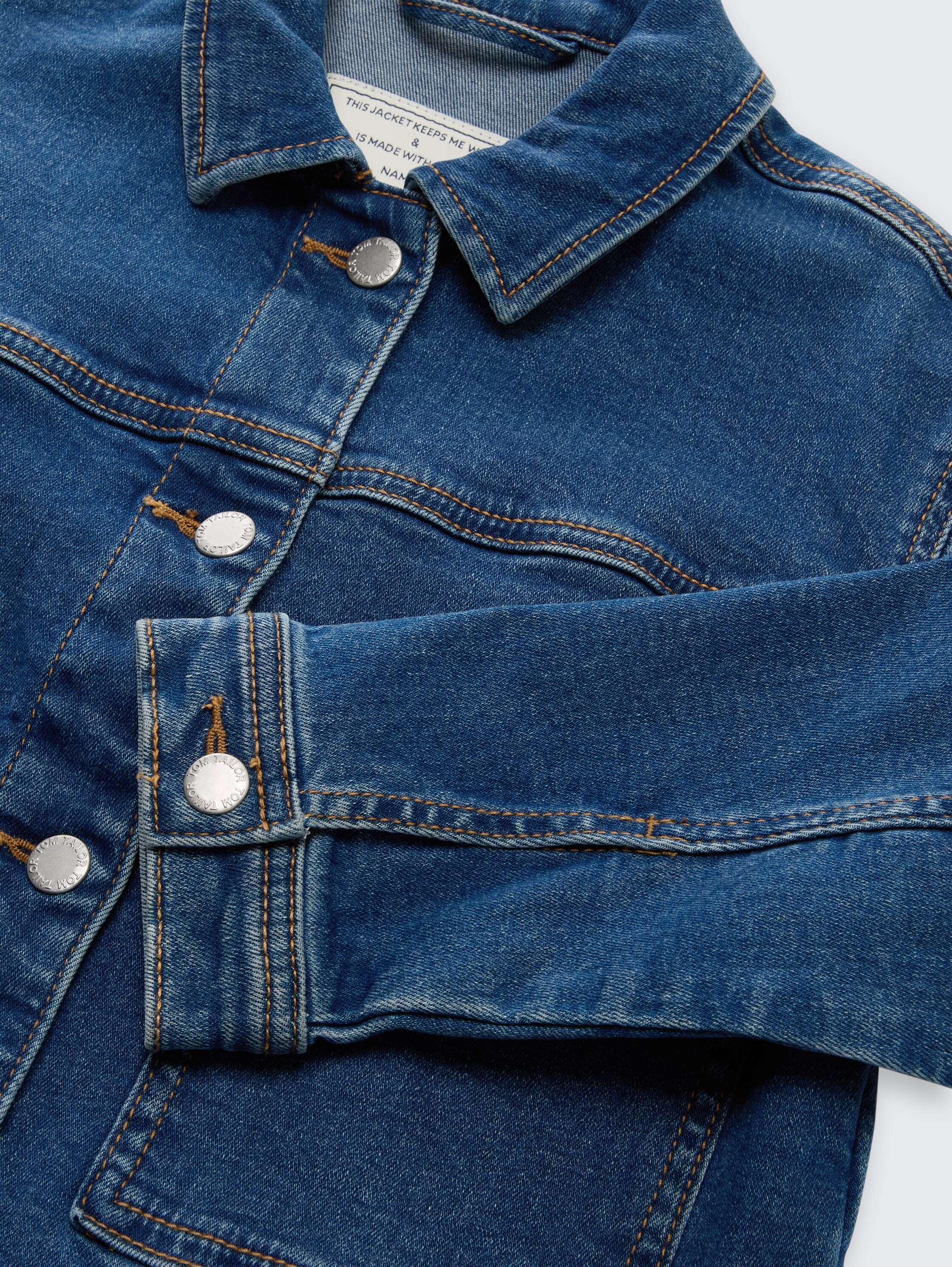 Veste en jean stretch - mid stone bright blue denim - Vue détaillée du modèle