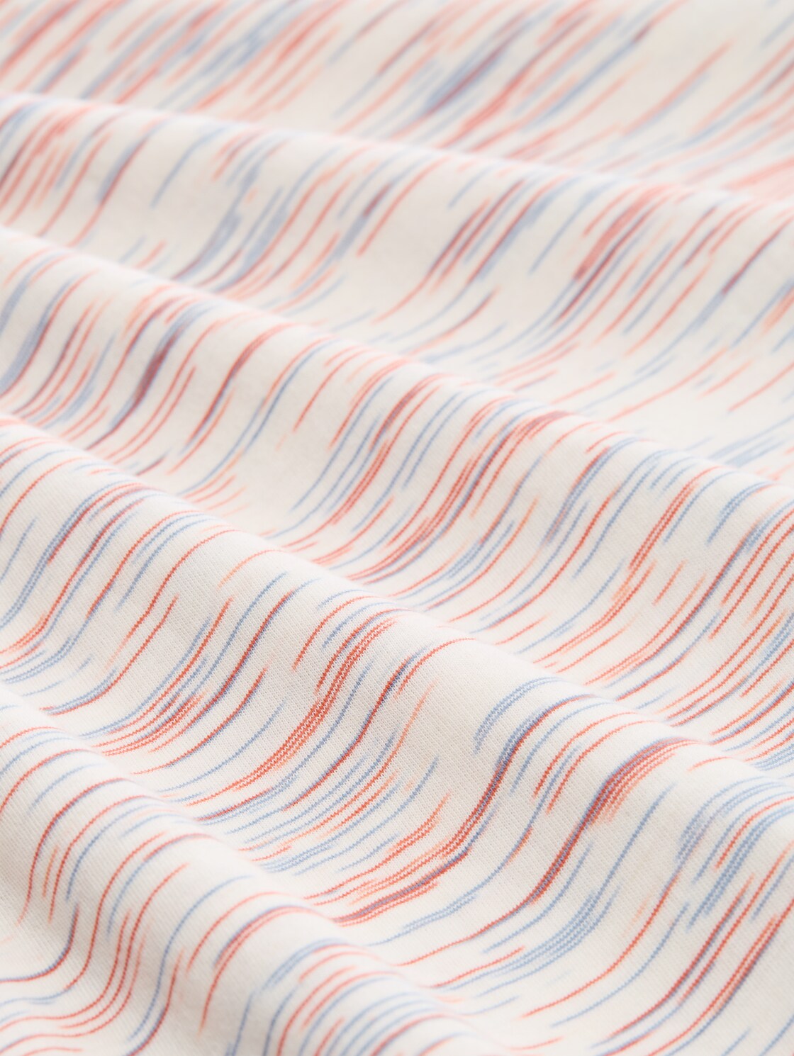 T-Shirt in Melange-Optik - white orange blue multi inject - Material-Ansicht