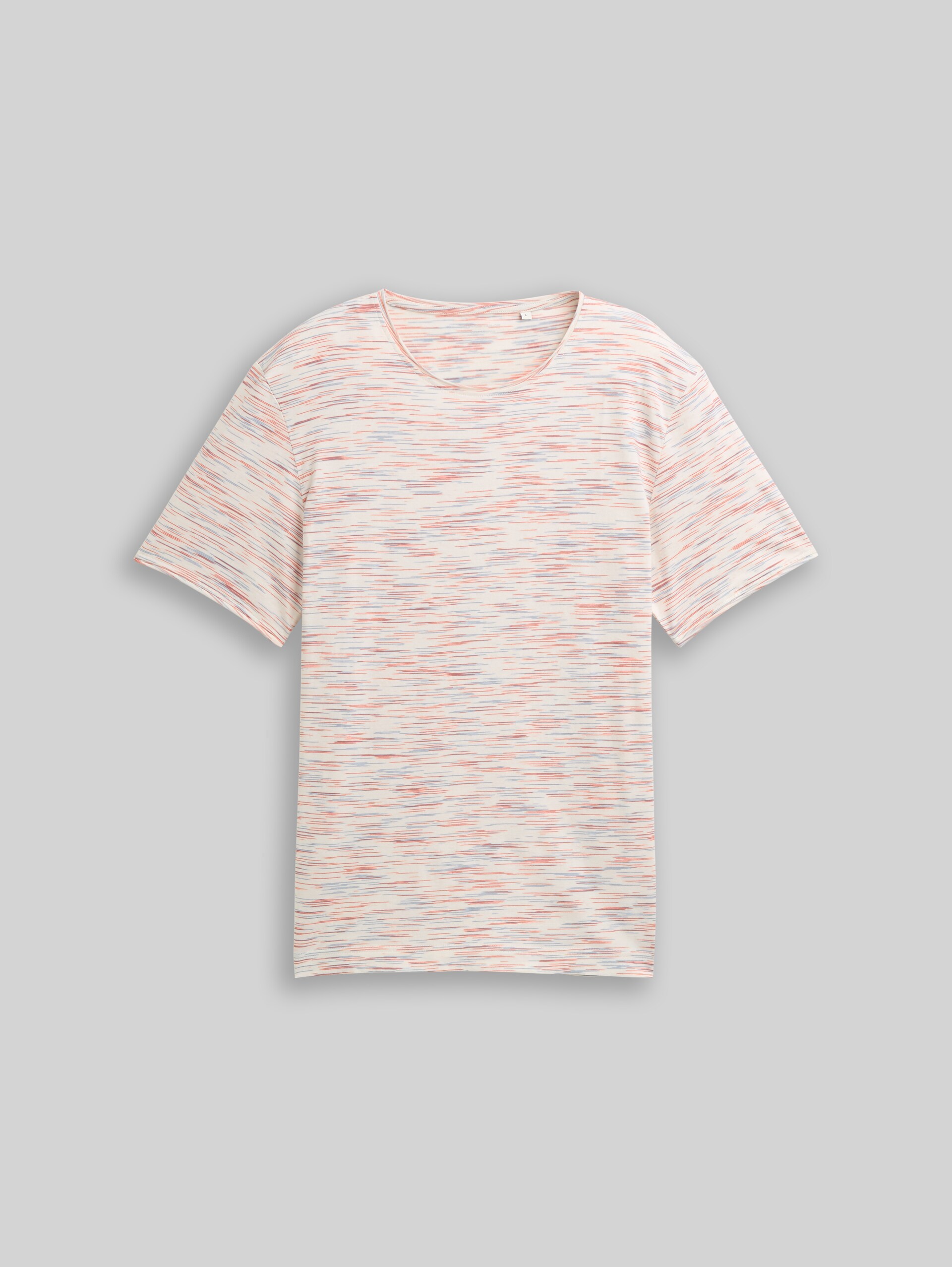 T-shirt in melange look - white orange blue multi inject - Front product view