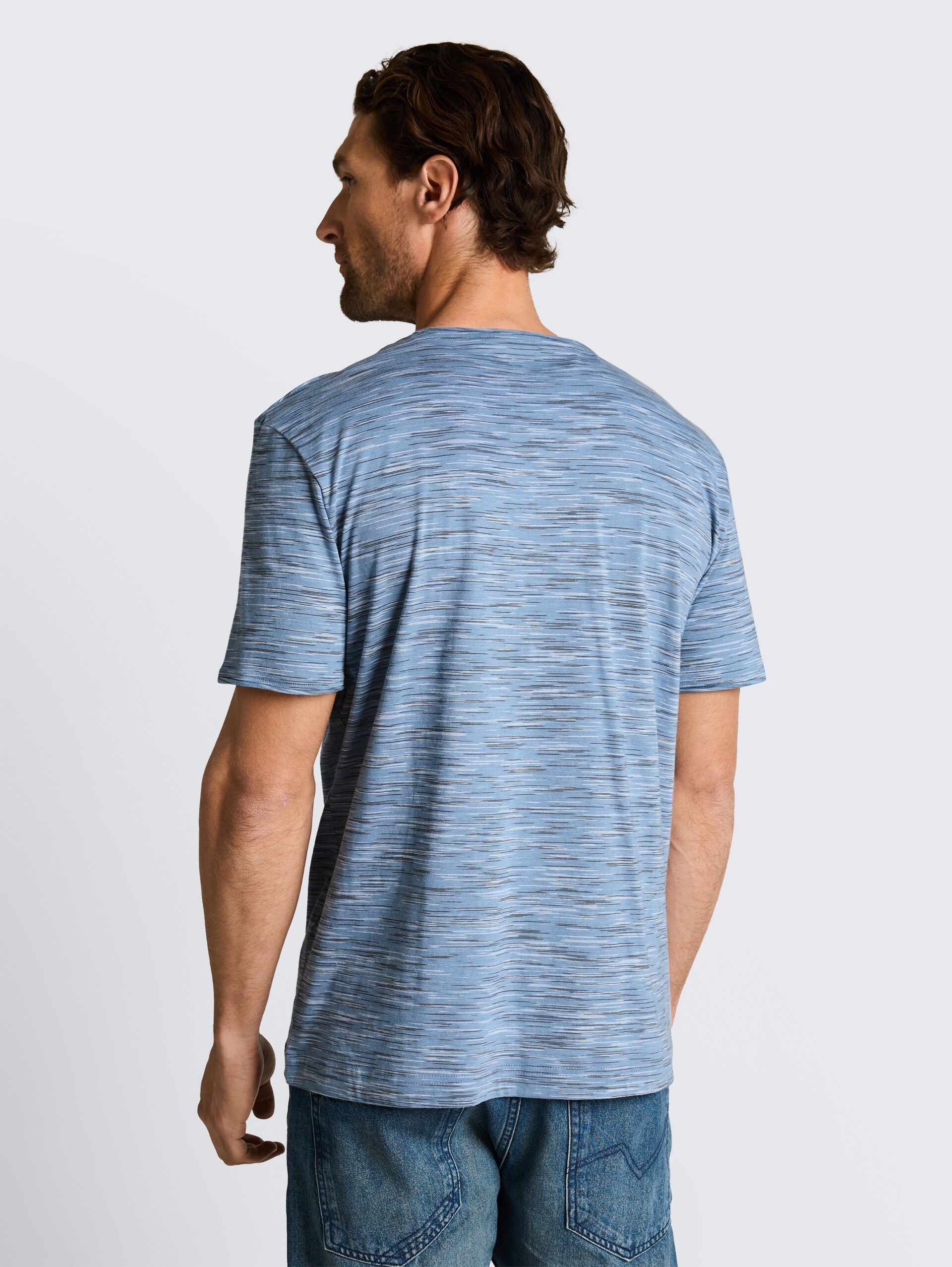 T-shirt effet chiné - blue multicolor inject - Découpe Vue arrière du modèle