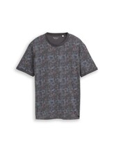 Ausgewählt, T-Shirt mit Muster von Tom Tailor, grau