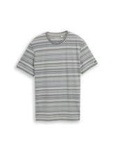 Ausgewählt, T-Shirt mit Streifenmuster von Tom Tailor, grün